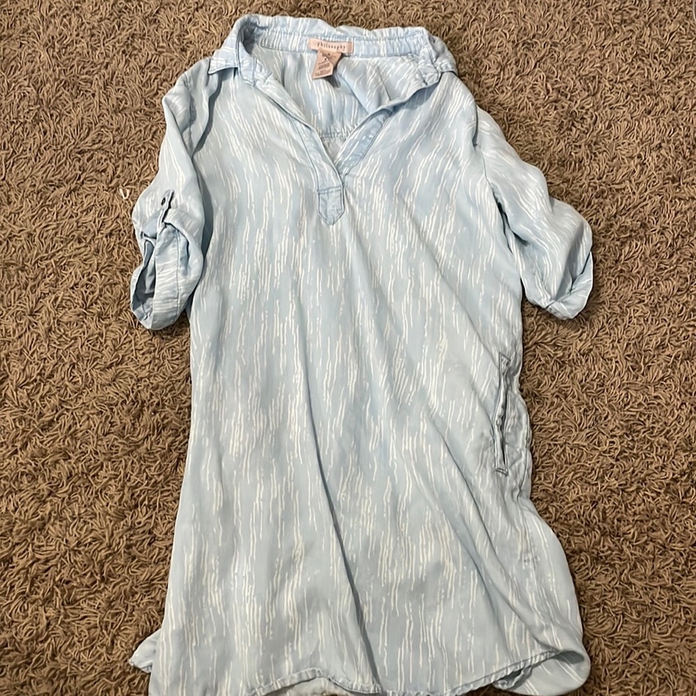 Blue dress with sleeves